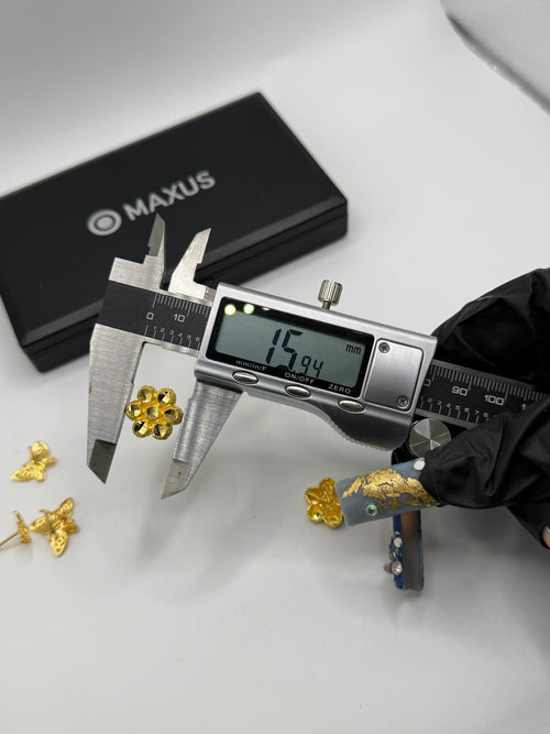 24K Honeycomb Cluster Earrings