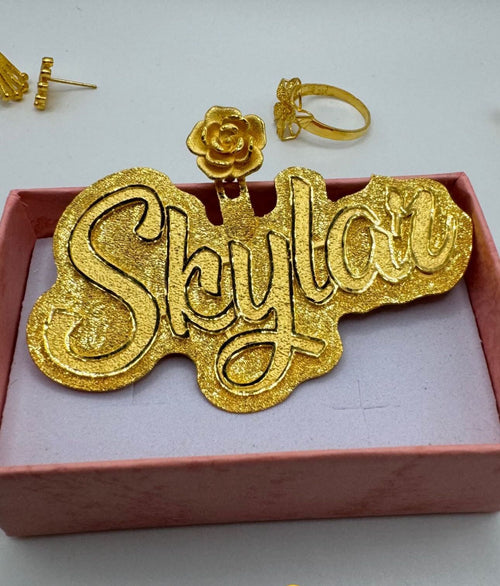 CUSTOM 24K 3D SOLID NAME PLATE